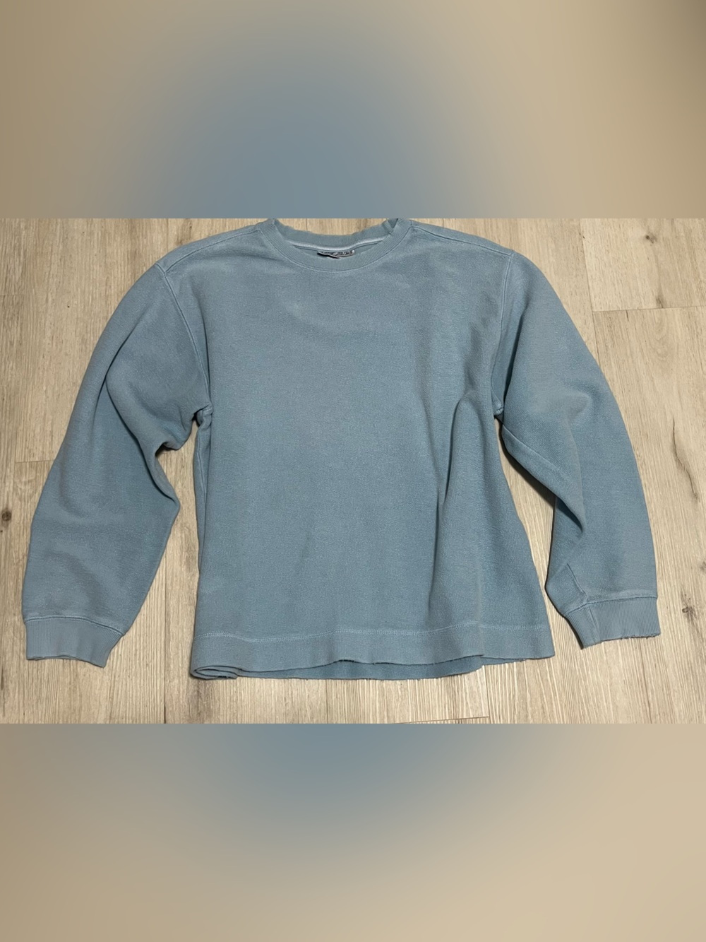 Women's Crewneck 100% Cotton Sweatshirt in Light Blue